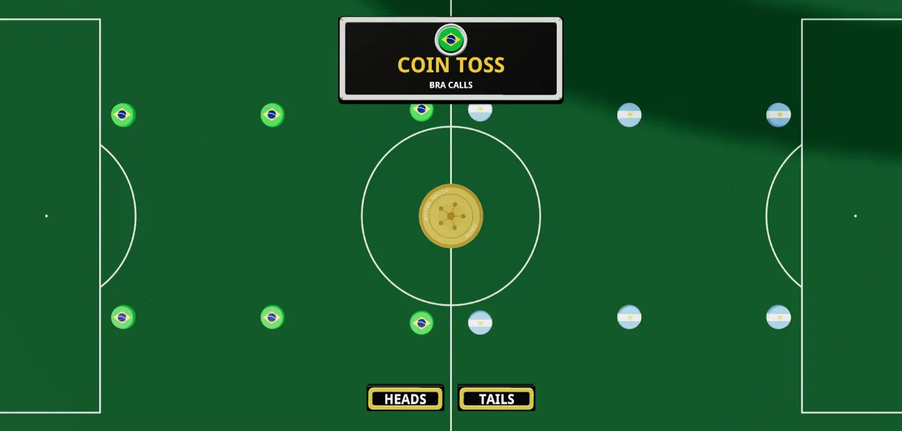 The coin toss on the centre spot